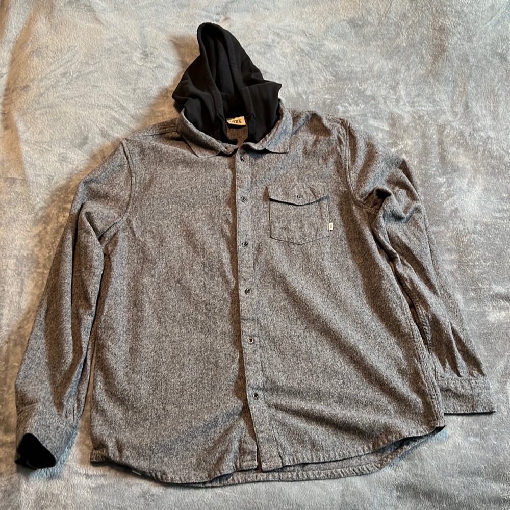 Vans Men's Hooded Button Down Size XL